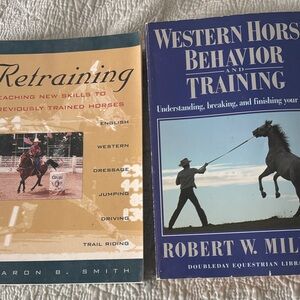 Two horse training books. Illustrated. VGUC.